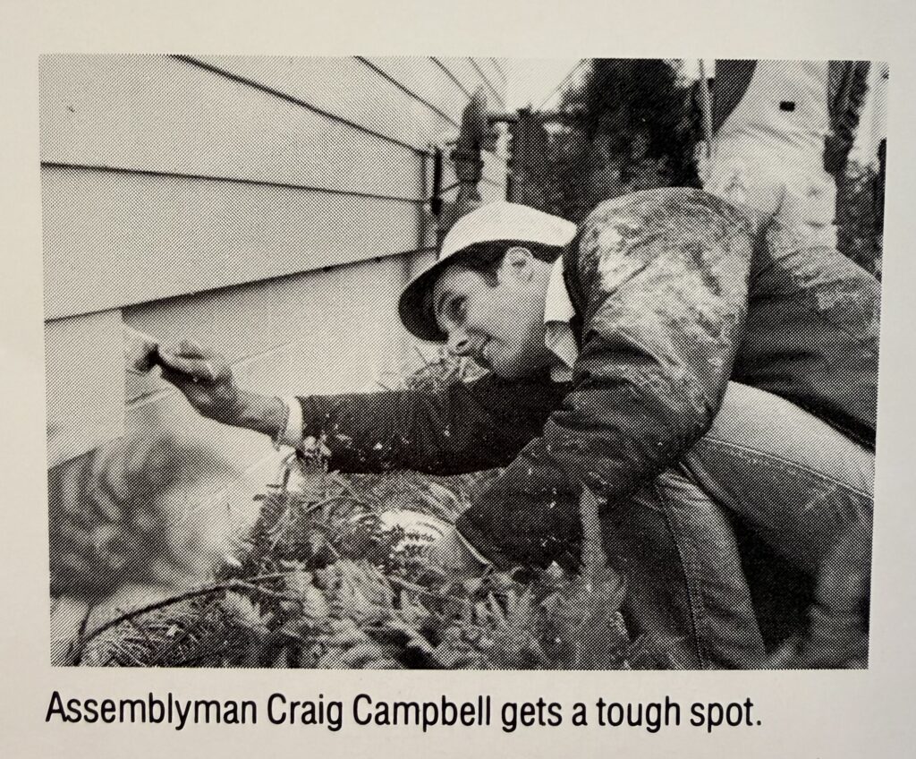 1987 photo of Craig Campbell with Paint the Town