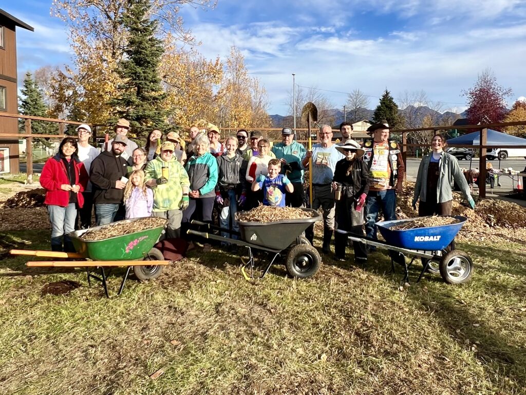 Perseverance Community Garden building Fairview, 2025
