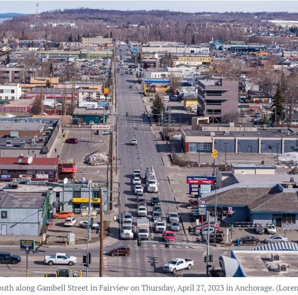 Anchorage Daily News image of Gambell Street in Fairview